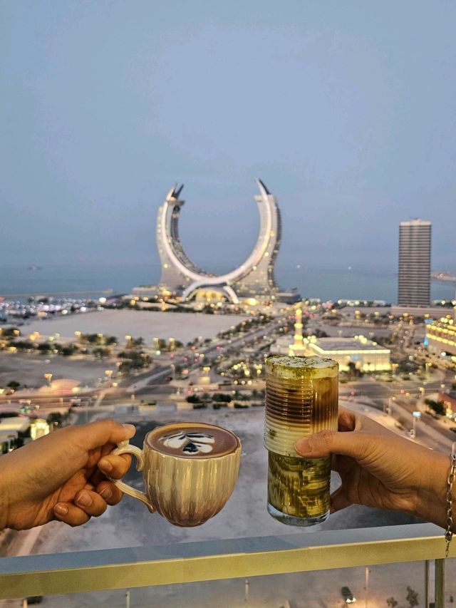🇶🇦 카타르 도하 뷰 좋은 카페는 여기예요 💙