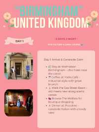 Birmingham 3-days itinerary 📍