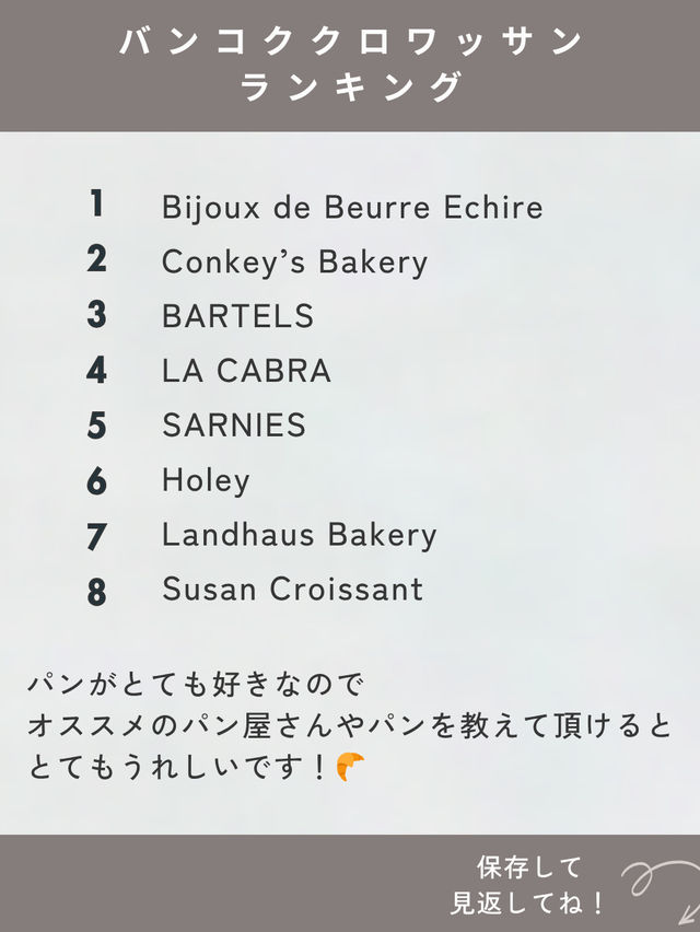 バンコクNo.1 ベーカリー クロワッサン編