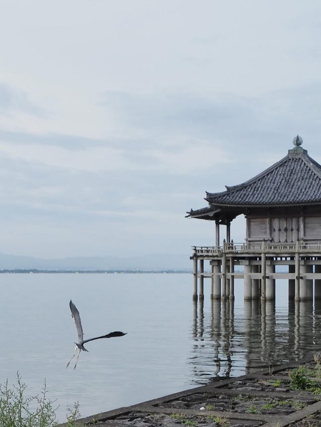 【湖に浮かぶ幻想の寺院🌕】浮御堂で静寂と絶景のひととき✨