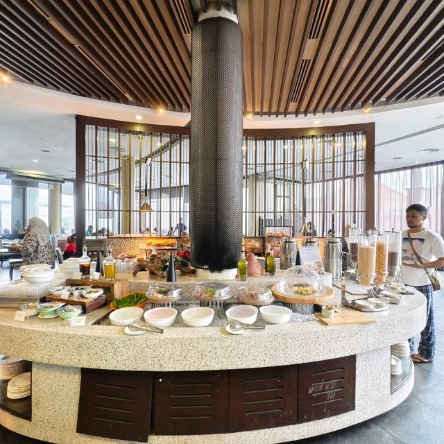 Luxurious buffet breakfast