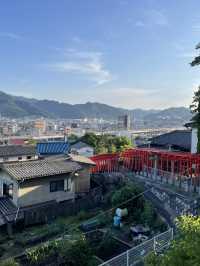 新幹線上就能看見的大島神社 連立鳥居