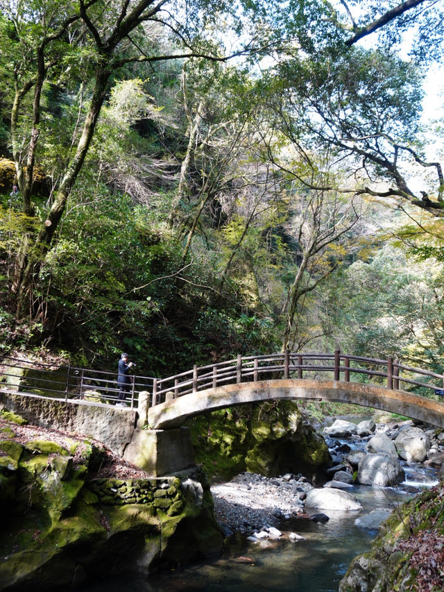 洞窟内の鳥居・・神秘的な雰囲気 願いを叶える為に積まれた石・・