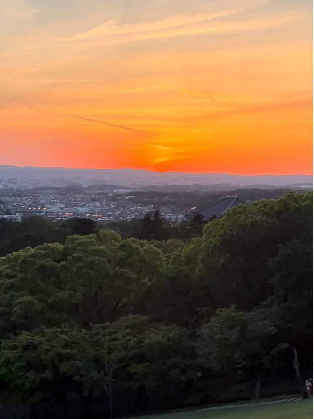 ชมพระอาทิตย์ตกที่ Mount Wakakusa Nara ชมพระอาทิตย์ตกที่ Mount Wakakusa Nara