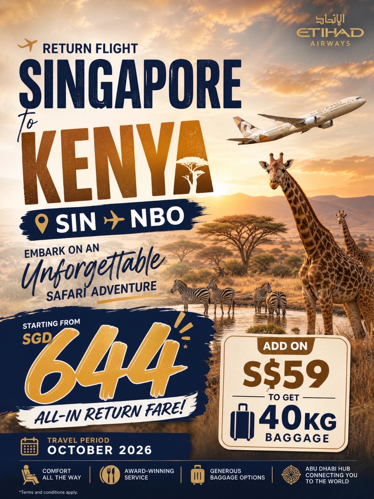 SGD644 to Kenya Safari : Wild African Safari for Less from Singapore to Nairobi! 🦁✈️