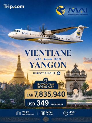 🇱🇦 Vientiane ↔ Yangon 🇲🇲 | When One Flight Brings Two Neighbouring Cultures Closer