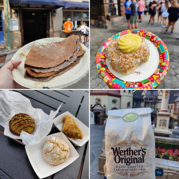 【WDW】エプコットで食べ歩き！朝一から買える絶品おすすめスナック4選😋✨ワールド・ショーケース満喫グルメガイド🌍
