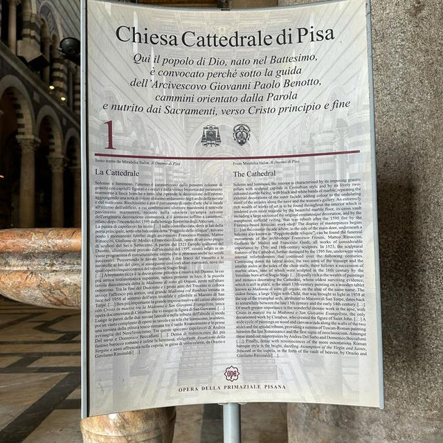 Did you know Pisa Cathedral is big and free?