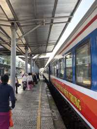 The scenic train from Danang to the Imperial City Hue, Vietnam. 