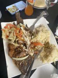 Abidjan Acheke at the airport 