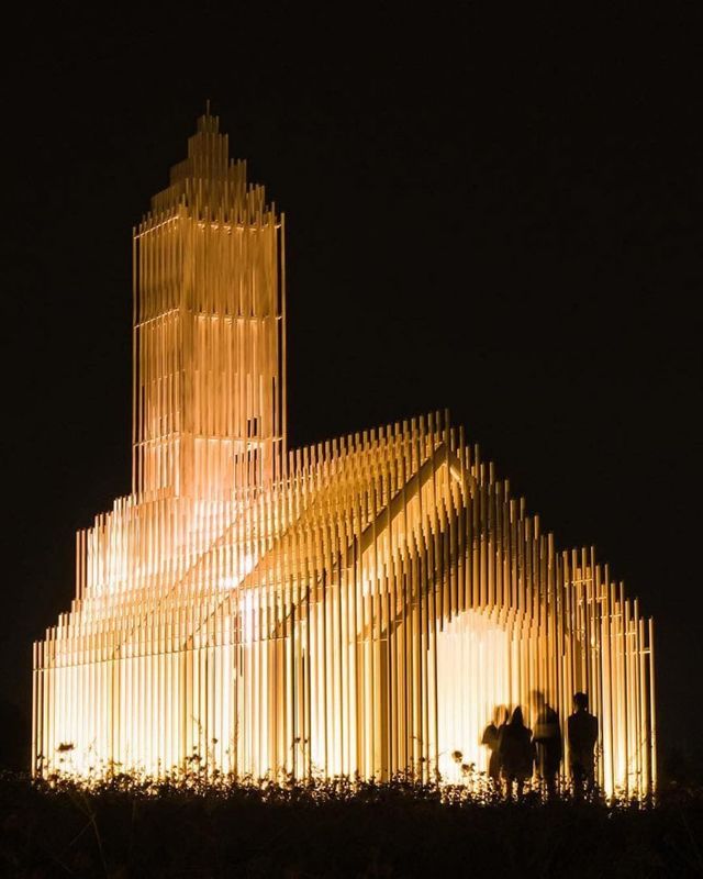 This amazing church is built with only beams