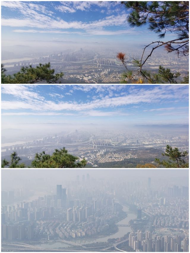 登鼓山，榕城如海市蜃樓