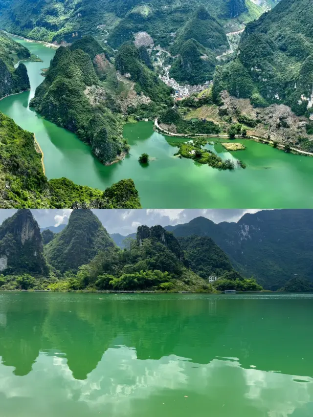 The emerald green lake