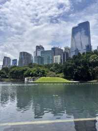 A stunning city centre park surrounded by iconic landmarks, KLCC Park