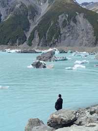 庫克山  塔斯曼冰湖   散落的冰川震撼。