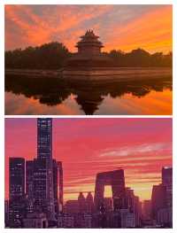 北京晚霞美景全記錄：夕陽餘暉下的浪漫時刻