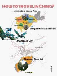 The Most Detailed Map Guide to Zhangjiajie (Part 1)