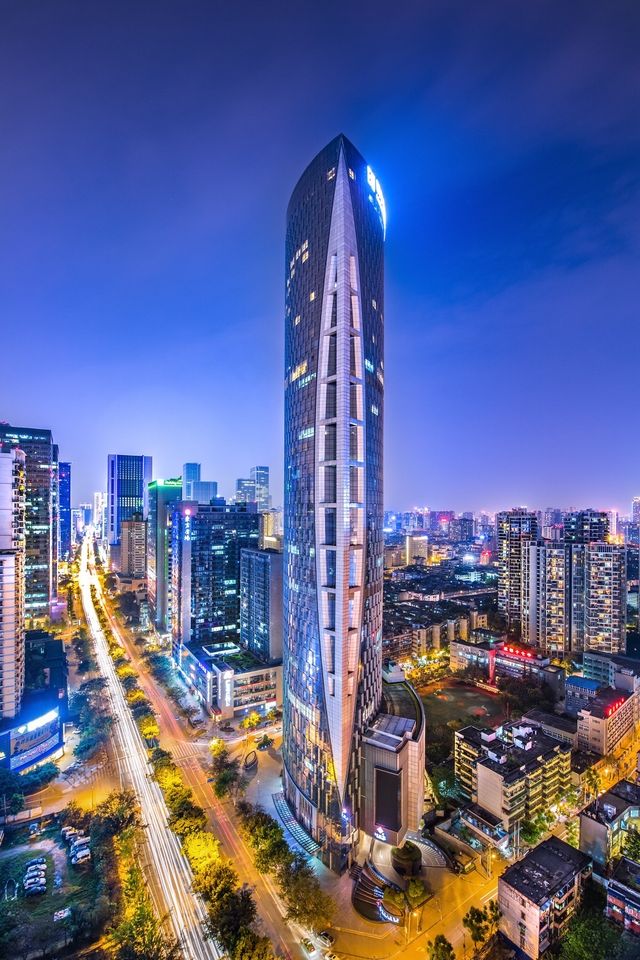 天府之國煙火夜色