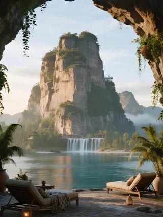 장시 소수의 천장! 이 “공중 고궁”, 겨울에 아름답게 신선의 세계가 되다 