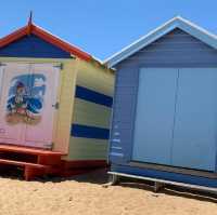 澳洲🦘必到打卡沙灘🏖️Brighton Beach😙紅爆彩虹🌈Bathing Boxes😍