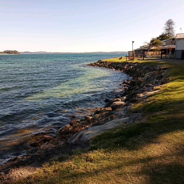 Fine and white sandy beaches in Shoal Bay 