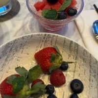 Awesome food pairing at club lounge