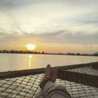 Amazing Sunset by Kampot River. 