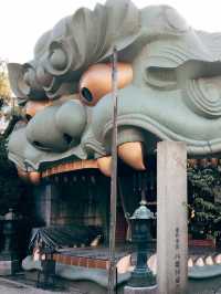 🇯🇵 日本大阪難波八阪神社👣朝聖大獅子殿的大嘴巴⛩️