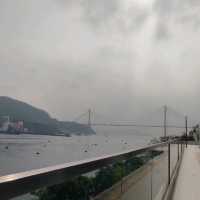 Majestic view of Ting Kau Bridge