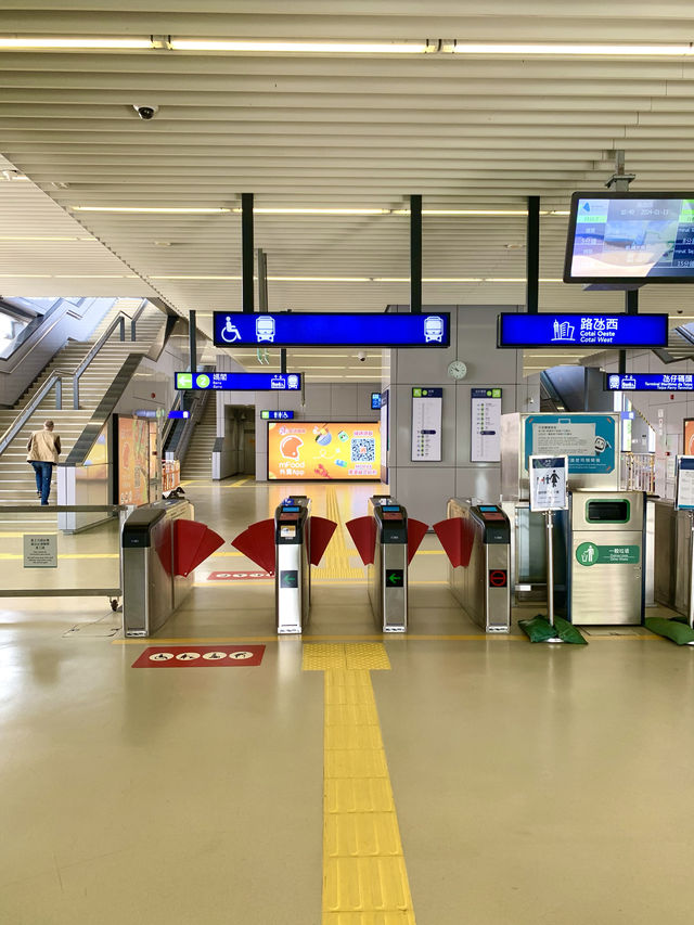 マカオ　マカオ観光　 マカオLRT Cotai Oeste駅は綺麗で快適！