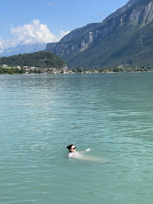 에메랄드빛 호수에서 수영하기! 여름 스위스 여행🇨🇭