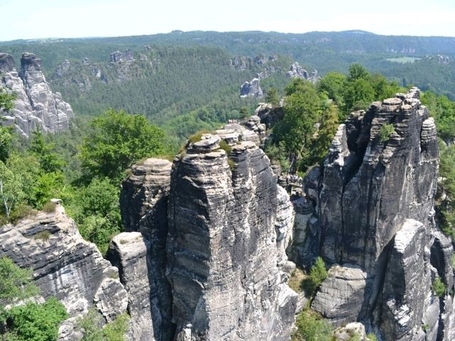 The beauty of the rocks formation at Rathen, Saxon Switzerland National Park