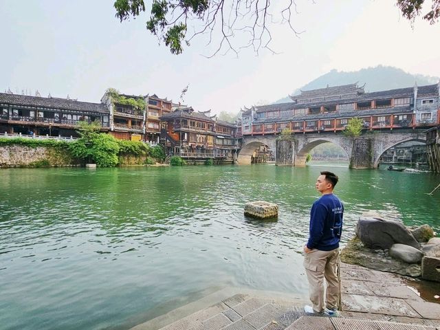 Morning Serenity in Fenghuang Ancient Town: Misty River Magic at Dawn