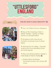 Uttlesford itinerary 🌸✈️