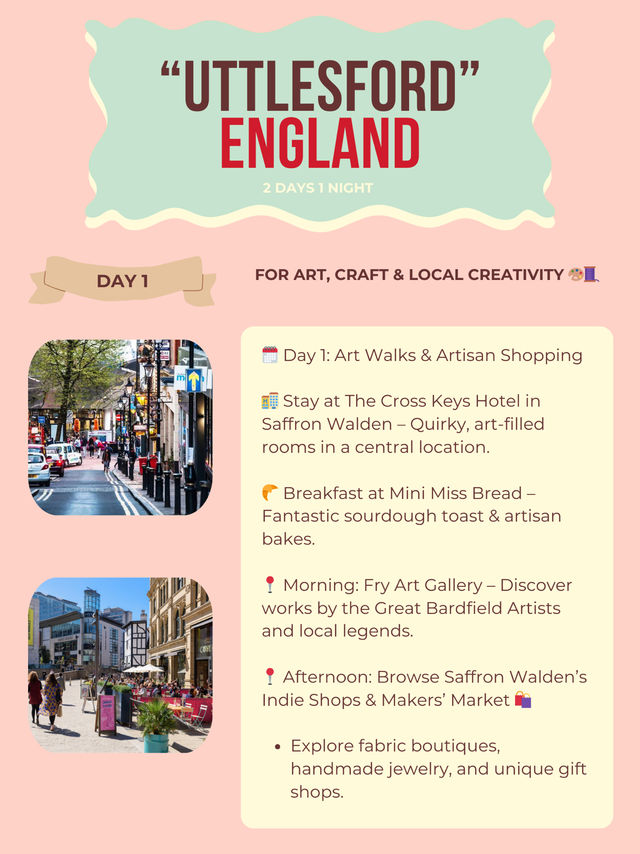 Uttlesford itinerary 🌸✈️