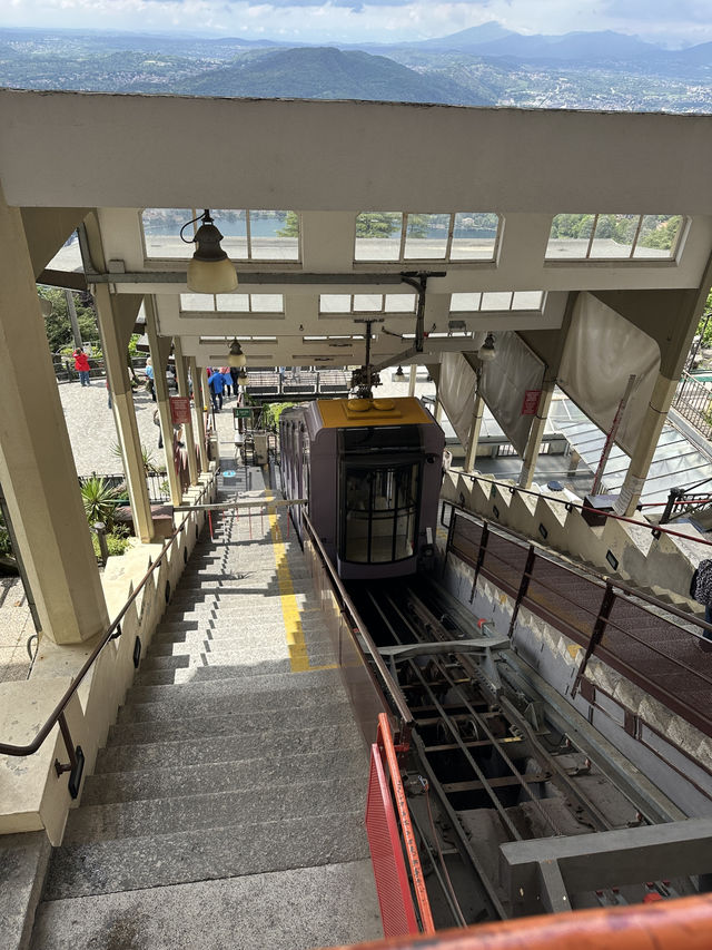 意大利科莫坐登山纜車🚡欣賞科莫湖美景🩵
