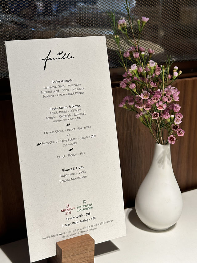 A Michelin One Star ⭐️ Dining Experience at Feuille 🇭🇰