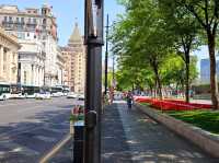 Taking a nice day time stroll across The Bund at Shanghai