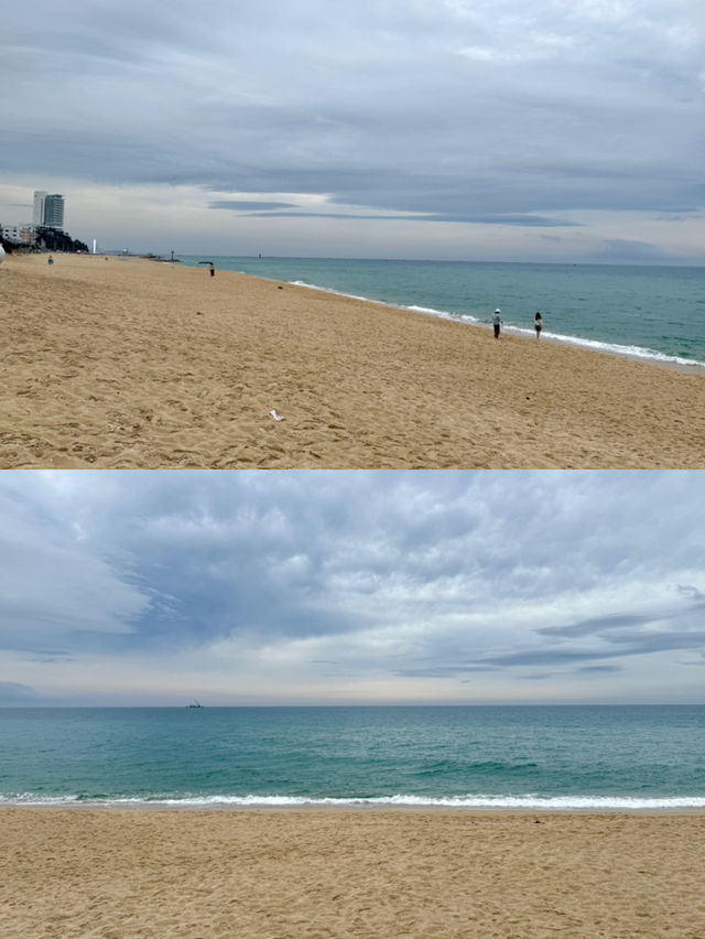 강릉 여행 필수코스🩵 강문해변 머슬비치