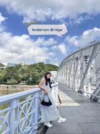 Anderson Bridge สะพานเหล็กสีขาว สิงคโปร์