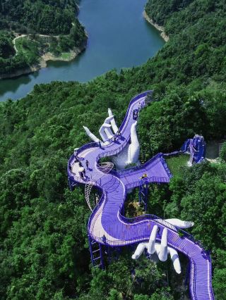 A Must-Visit Attraction in Zhejiang  The Sky Mirror at Tianzidi Mountain Resort.