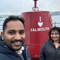 “Experience Relaxation and Scenic Charm at the ‘I Love Falmouth’ Bollard”