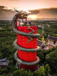 Wat Samphran (The Dragon Temple), Bangkok: A Unique Spiral Dragon Sanctuary