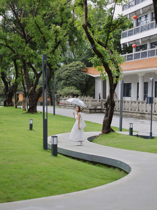 中山這座“盤活”後的白房子公園好chill啊