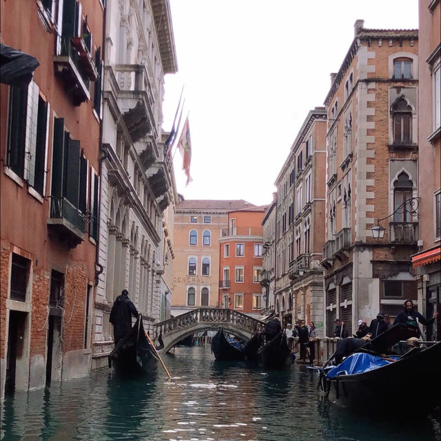 Gondola rides in Venice Italy 