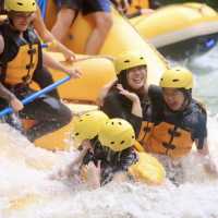 Rotorua Rafting with Coach and partners.