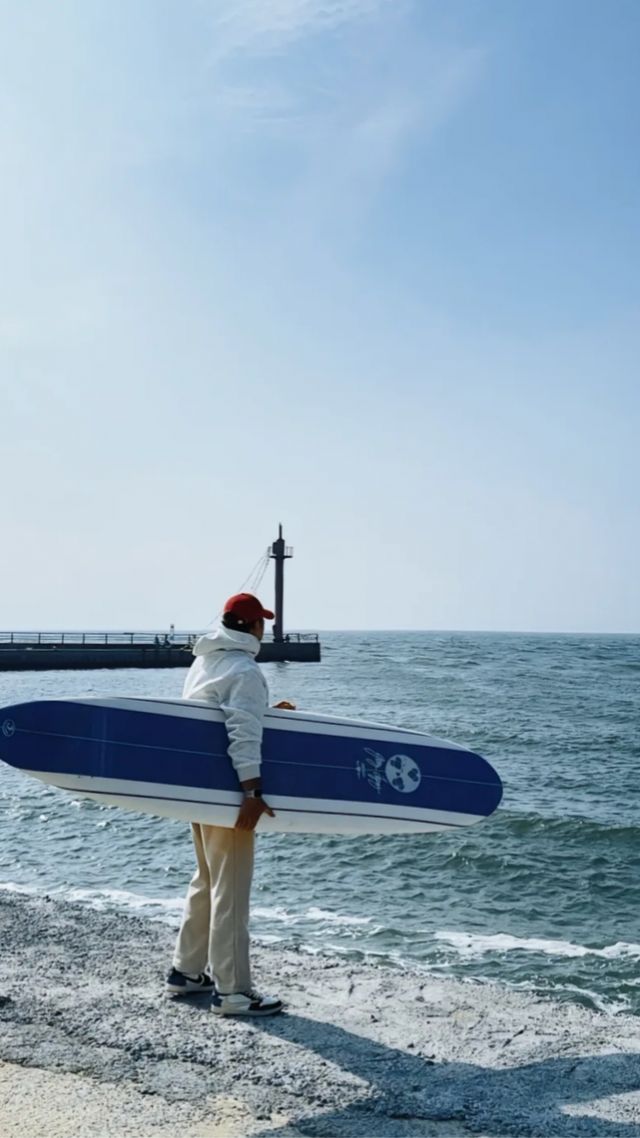一下車，我就直奔紅海灘國家風景廊道

