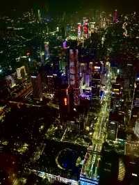 Enjoying night view of Shenzhen 