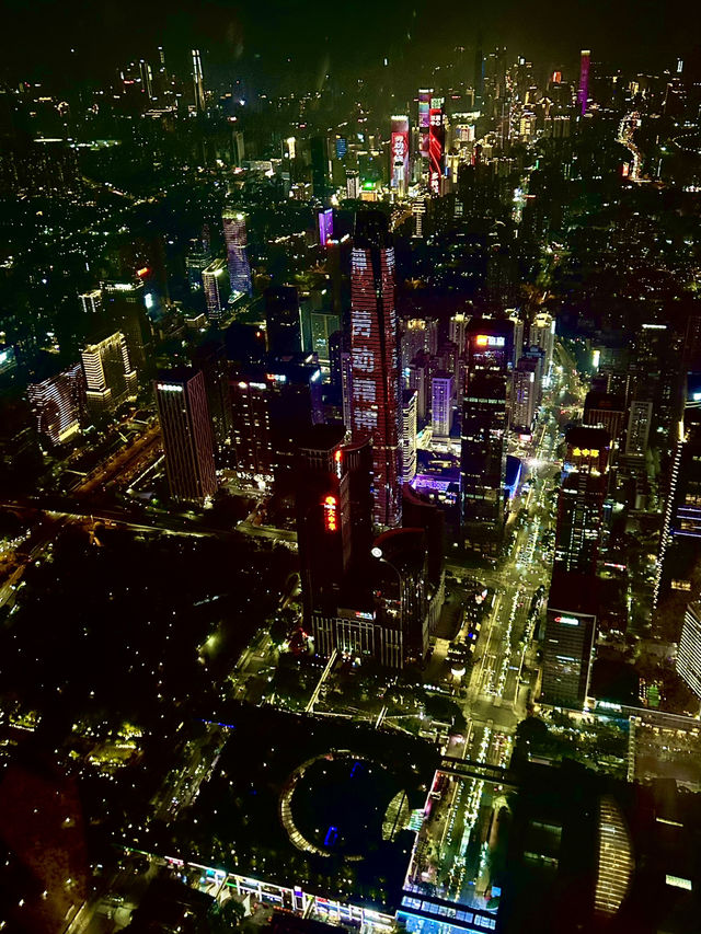 Enjoying night view of Shenzhen 