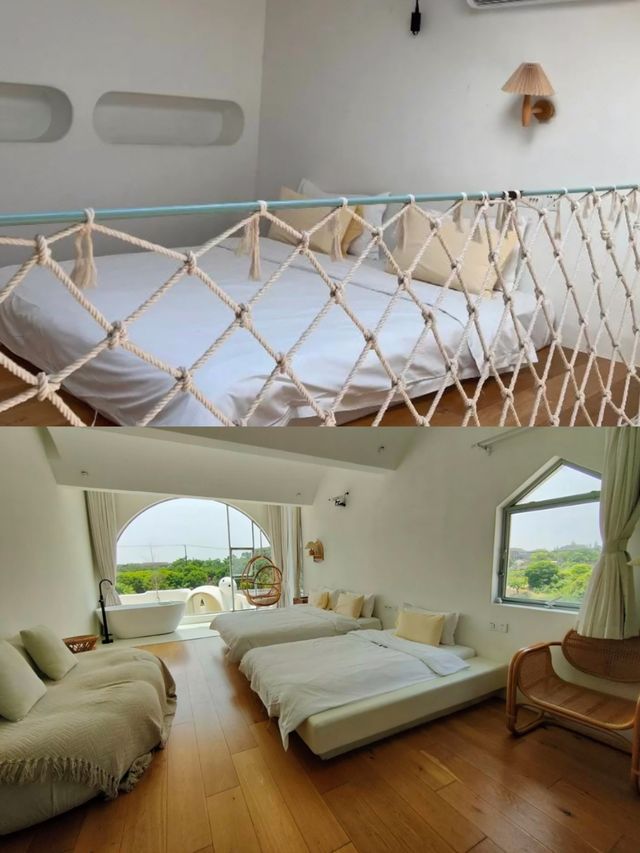 迪士尼10分鐘到!奶白城堡民宿,躺看泳池星空 迪士尼10分鐘到!奶白城堡民宿,躺看泳池星空